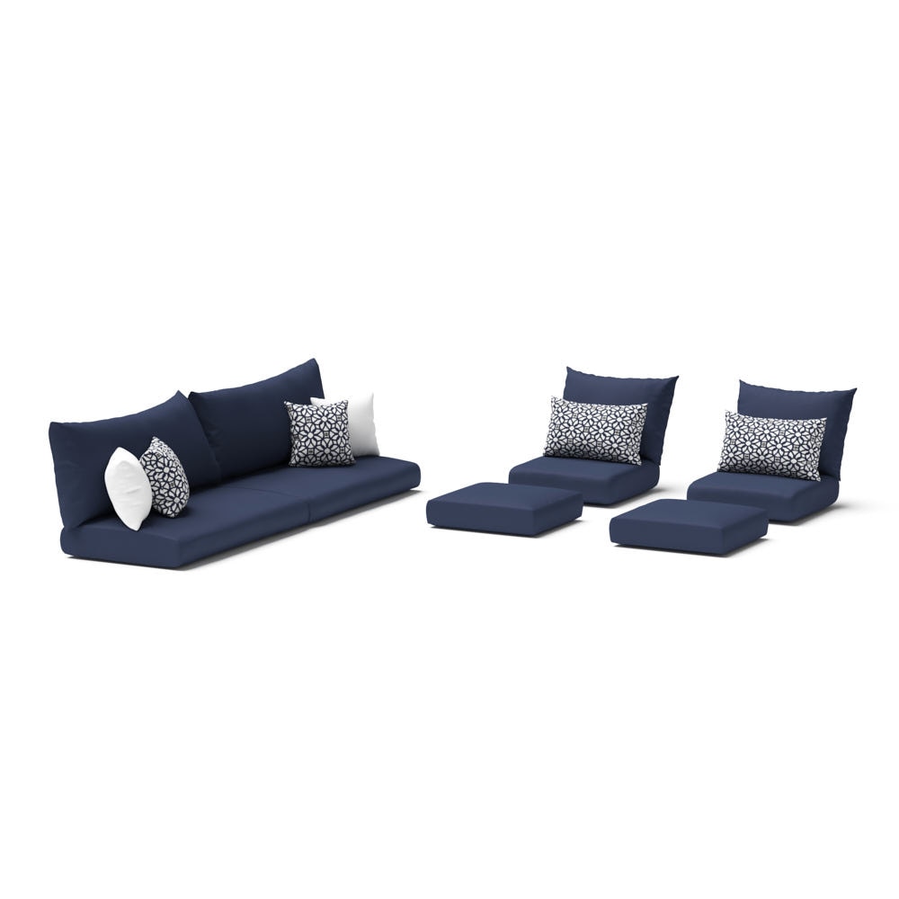 Modular Outdoor 8 Piece SunbrellaÃ‚Â® Club Cushion Cover Set -  Navy Blue