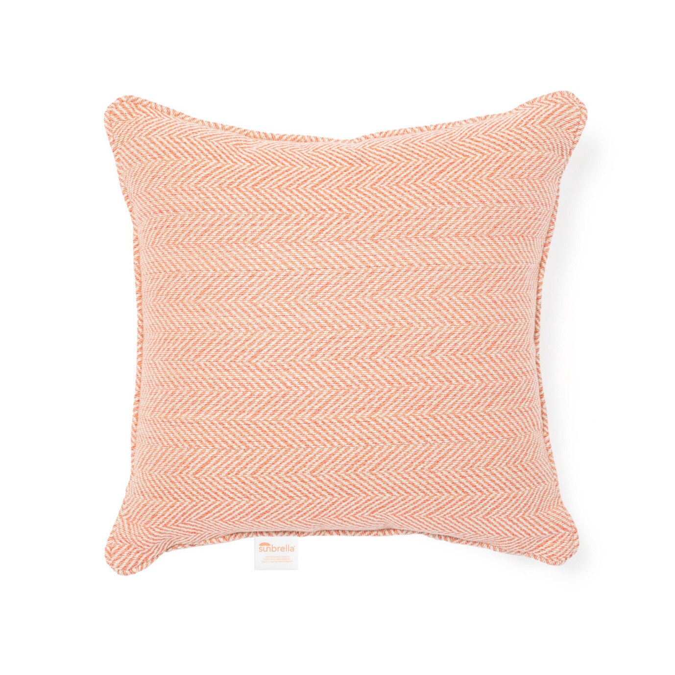 16-Inch Square Outdoor Sunbrella® Throw Pillow - Posh Coral