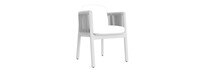 Santorini Outdoor Dining Arm Chair Frame - White