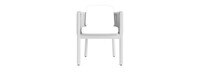 Santorini Outdoor Dining Arm Chair Frame - White