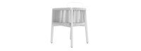 Santorini Outdoor Dining Arm Chair Frame - White