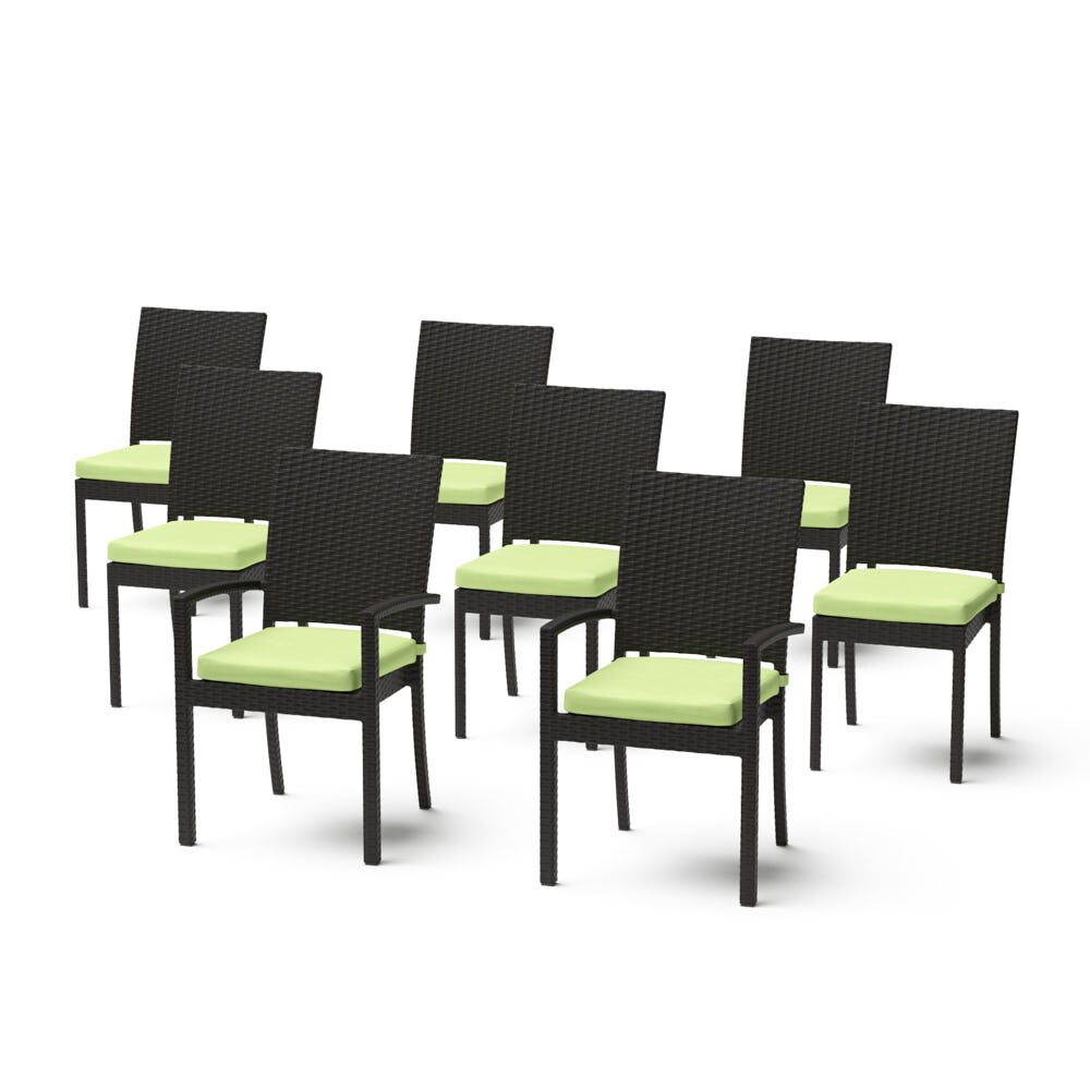 Deco™ Set of 8 Sunbrella® Outdoor Dining Chairs - Ginkgo Green