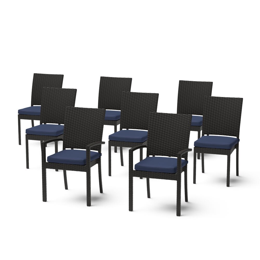 Deco™ Set of 8 Sunbrella® Outdoor Dining Chairs - Navy Blue