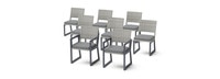 Milo™ Gray Set of 8 Sunbrella® Outdoor Dining Chairs - Charcoal Gray