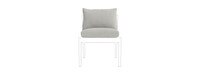 Del Mar Outdoor Dining Side Chair Basket Weave Cushion - Stone