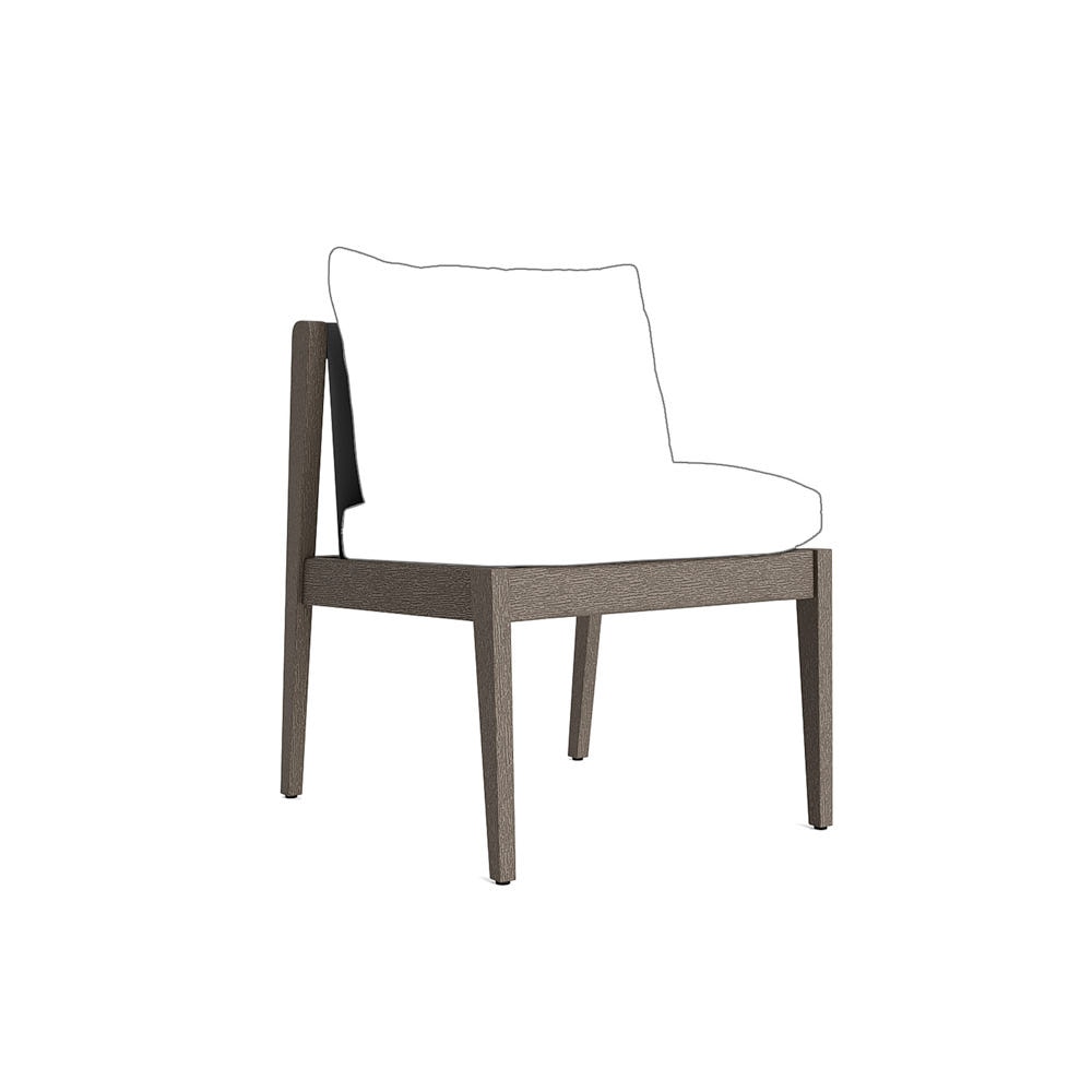 Del Mar Outdoor Dining Side Chair Frame - Weathered Teak