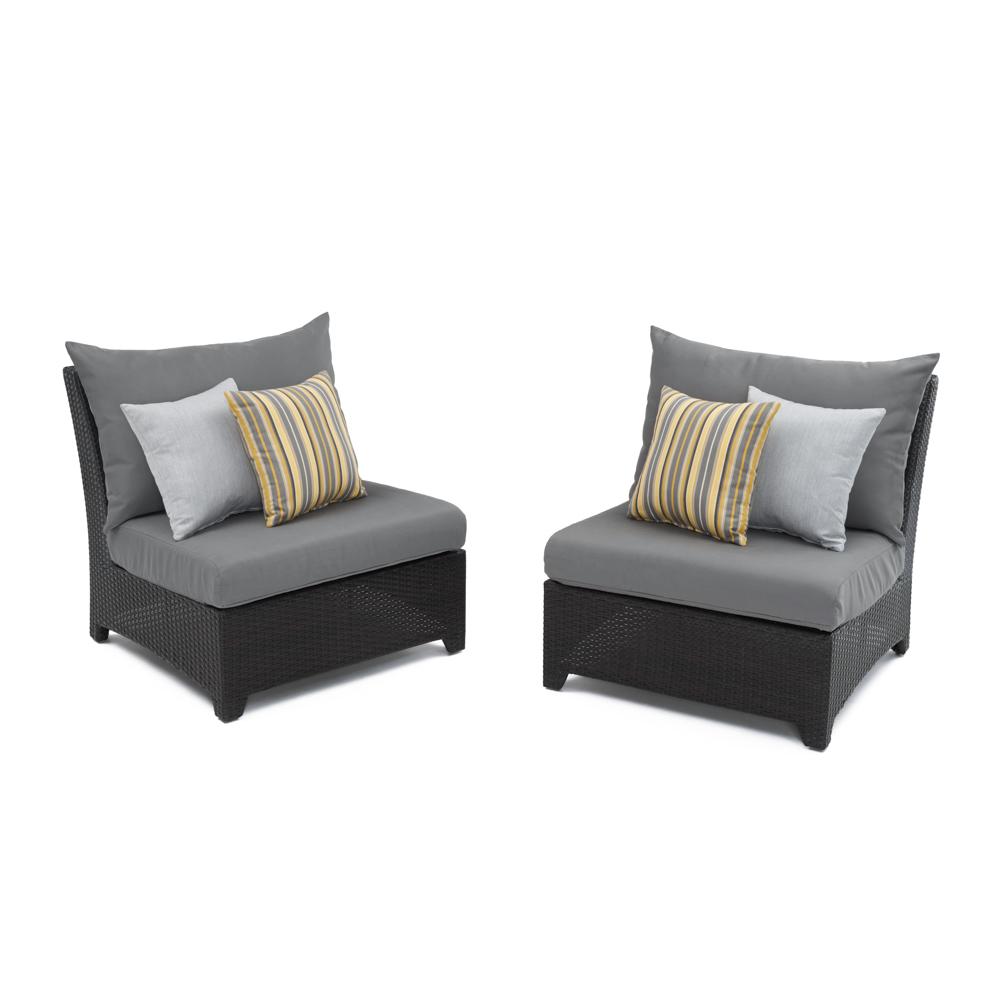 DecoÃ¢Â„Â¢ Set of 2 SunbrellaÃ‚Â® Outdoor Armless Chairs - Charcoal Gray