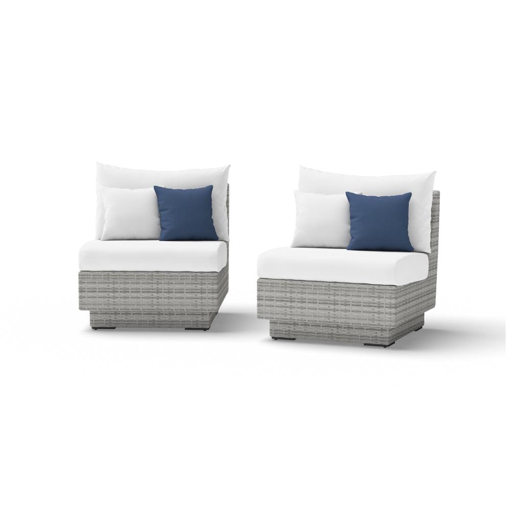 CannesÃ¢Â„Â¢ Set of 2 SunbrellaÃ‚Â® Outdoor Armless Chairs - Bliss Ink