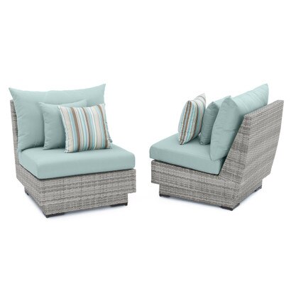 Cannes Armless Chairs Bliss Blue Rst Brands