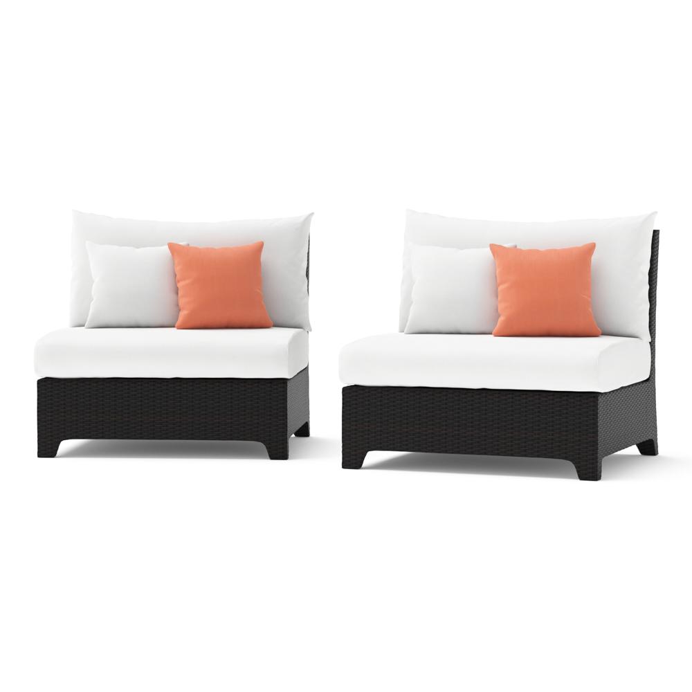 DecoÃ¢Â„Â¢ Set of 2 SunbrellaÃ‚Â® Outdoor Armless Chairs - Cast Coral