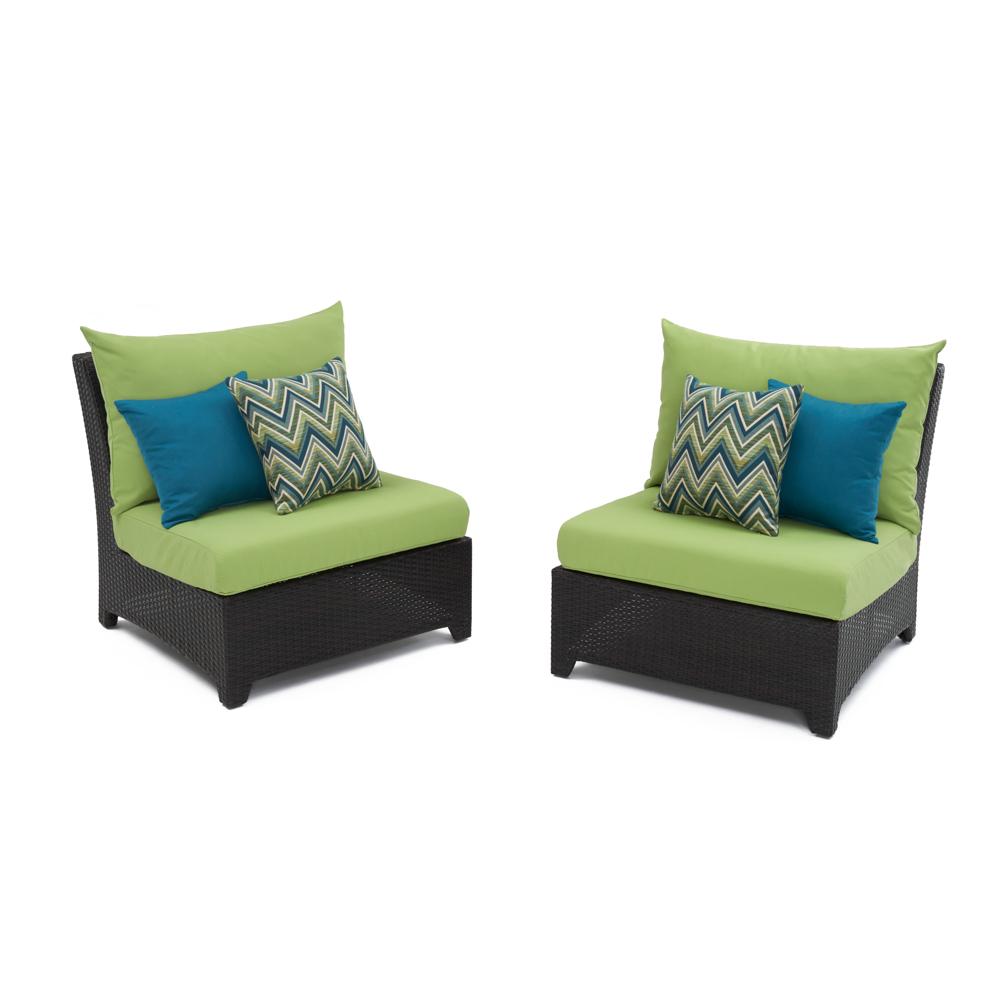 DecoÃ¢Â„Â¢ Set of 2 SunbrellaÃ‚Â® Outdoor Armless Chairs - Ginkgo Green