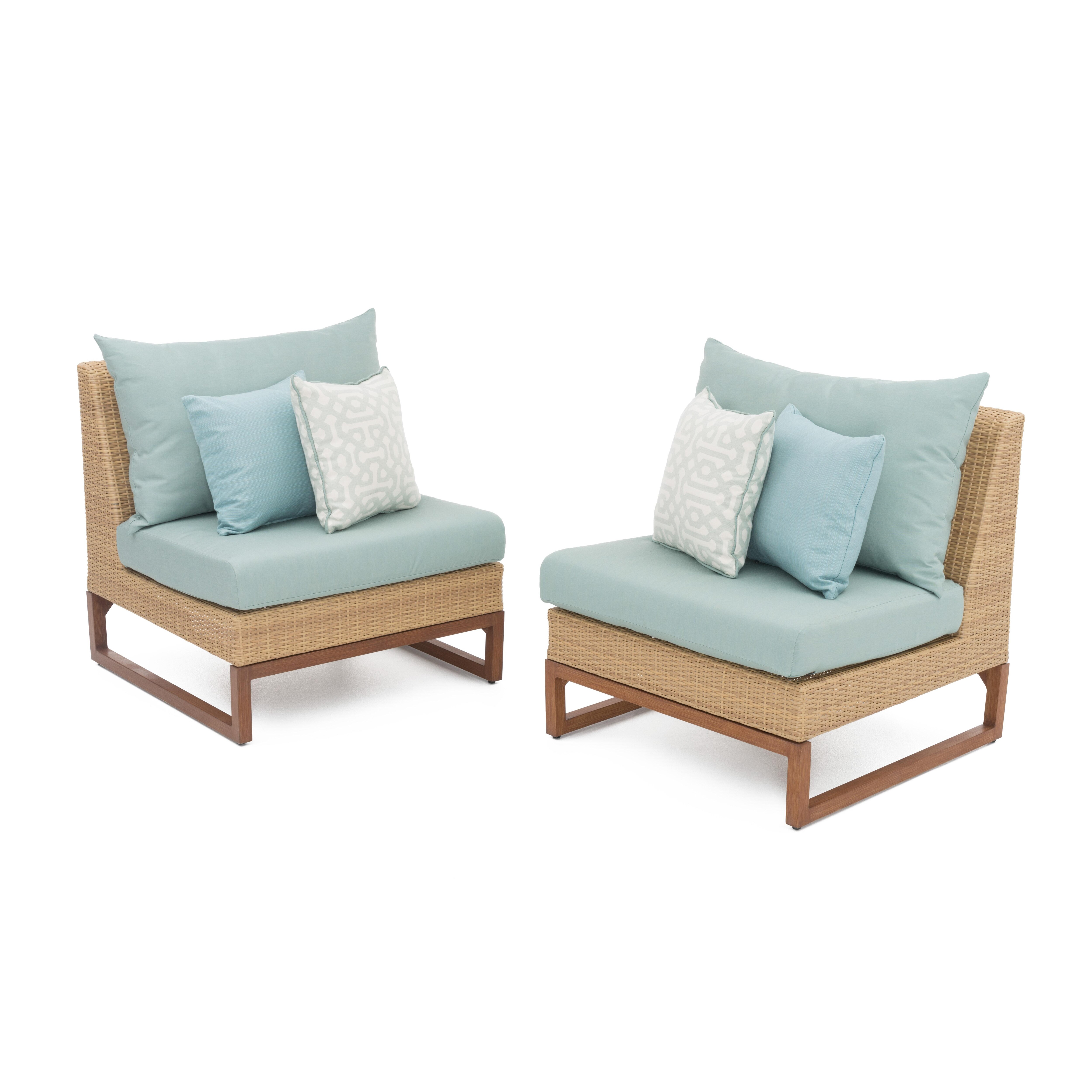 Mili™ Armless Chairs - Spa Blue