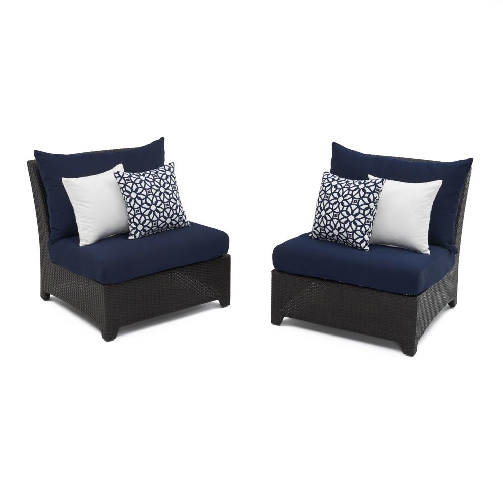 DecoÃ¢Â„Â¢ Set of 2 SunbrellaÃ‚Â® Outdoor Armless Chairs - Navy Blue