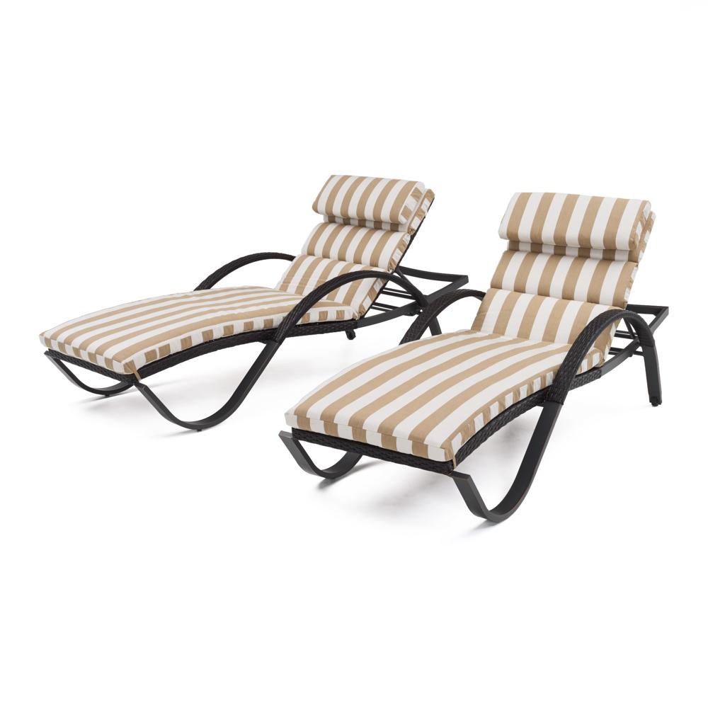 DecoÃ¢Â„Â¢ Set of 2 SunbrellaÃ‚Â® Outdoor Chaise Lounges - Maxim Beige