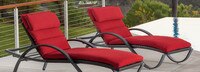 Deco™ Set of 2 Sunbrella® Outdoor Chaise Lounges - Spa Blue