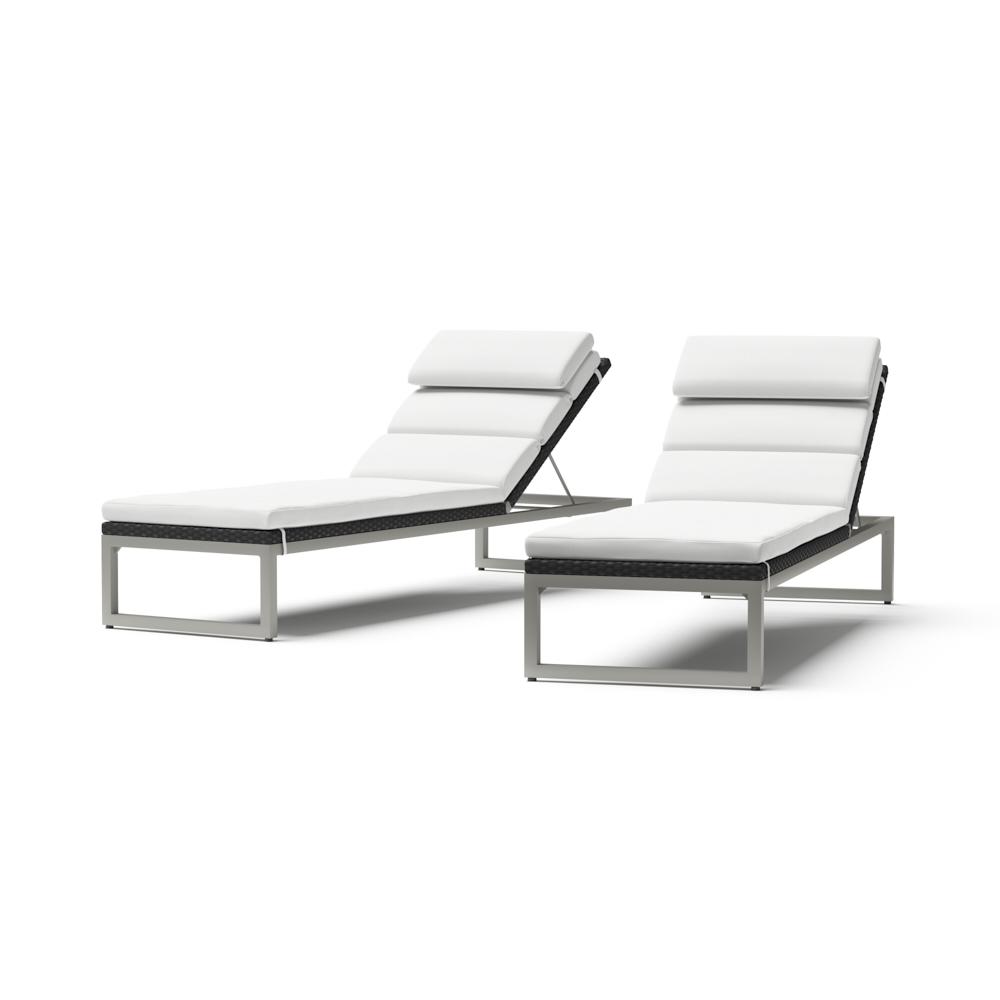 MiloÃ¢Â„Â¢ Espresso Chaise Lounges - Bliss Linen