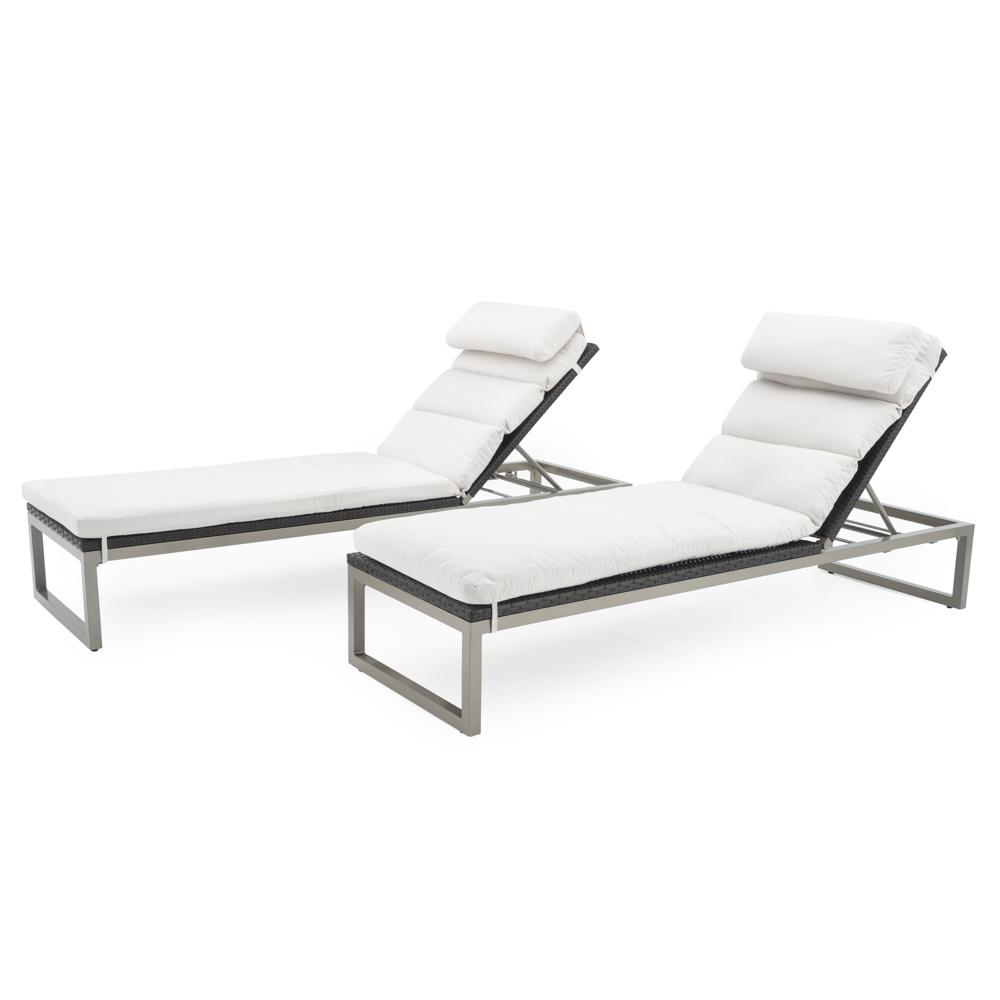 MiloÃ¢Â„Â¢ Espresso Chaise Lounges - Moroccan Cream