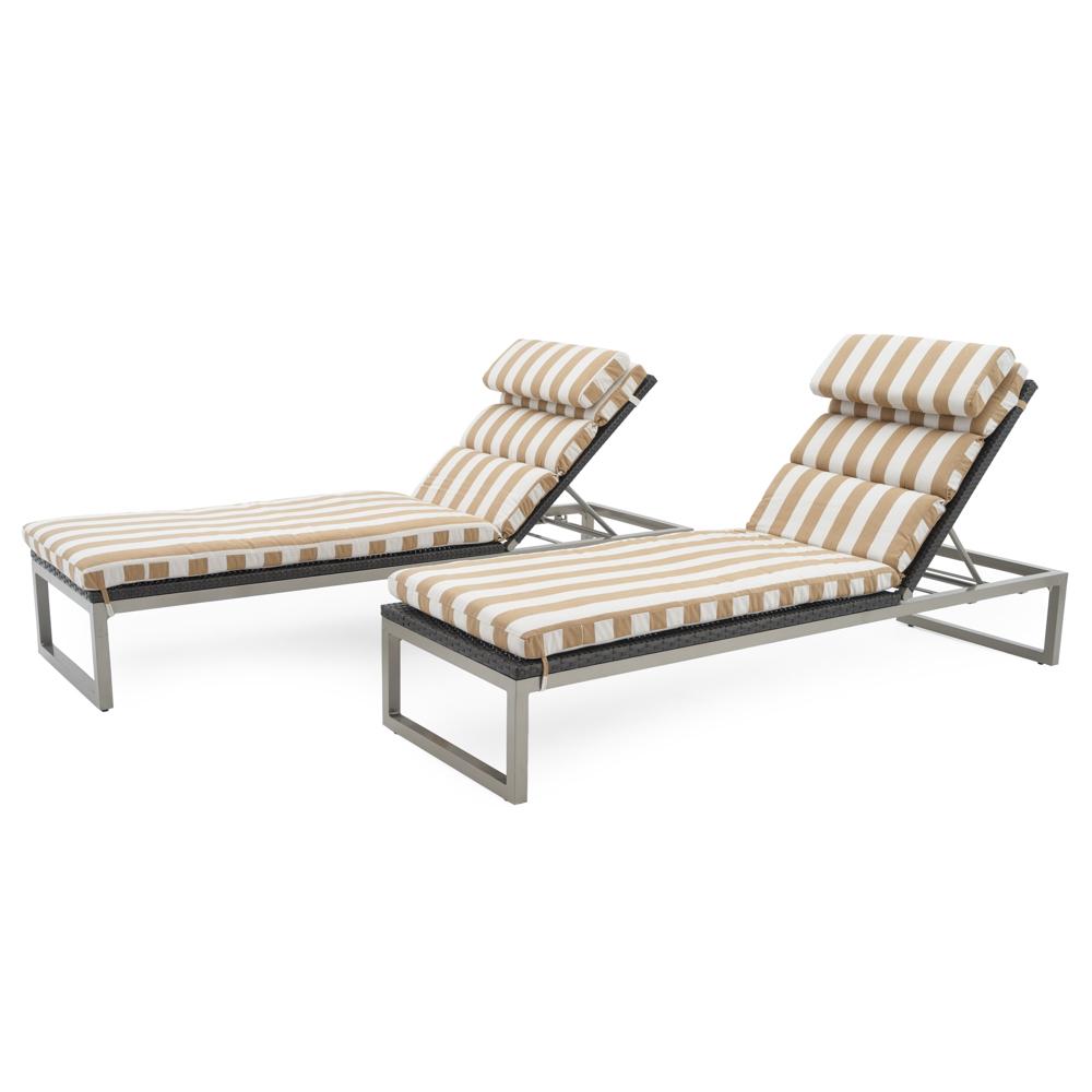 MiloÃ¢Â„Â¢ Espresso Chaise Lounges - Maxim Beige