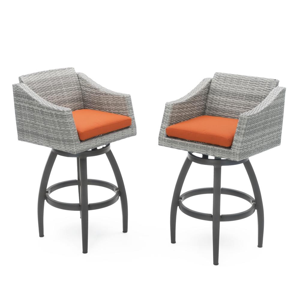 Cannes™ Swivel Barstool 2pk - Tikka Orange