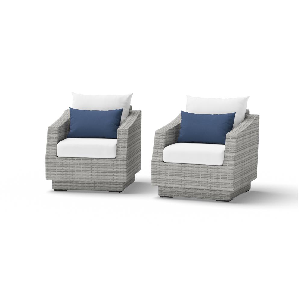 CannesÃ¢Â„Â¢ Set of 2 SunbrellaÃ‚Â® Outdoor Club Chairs - Bliss Ink