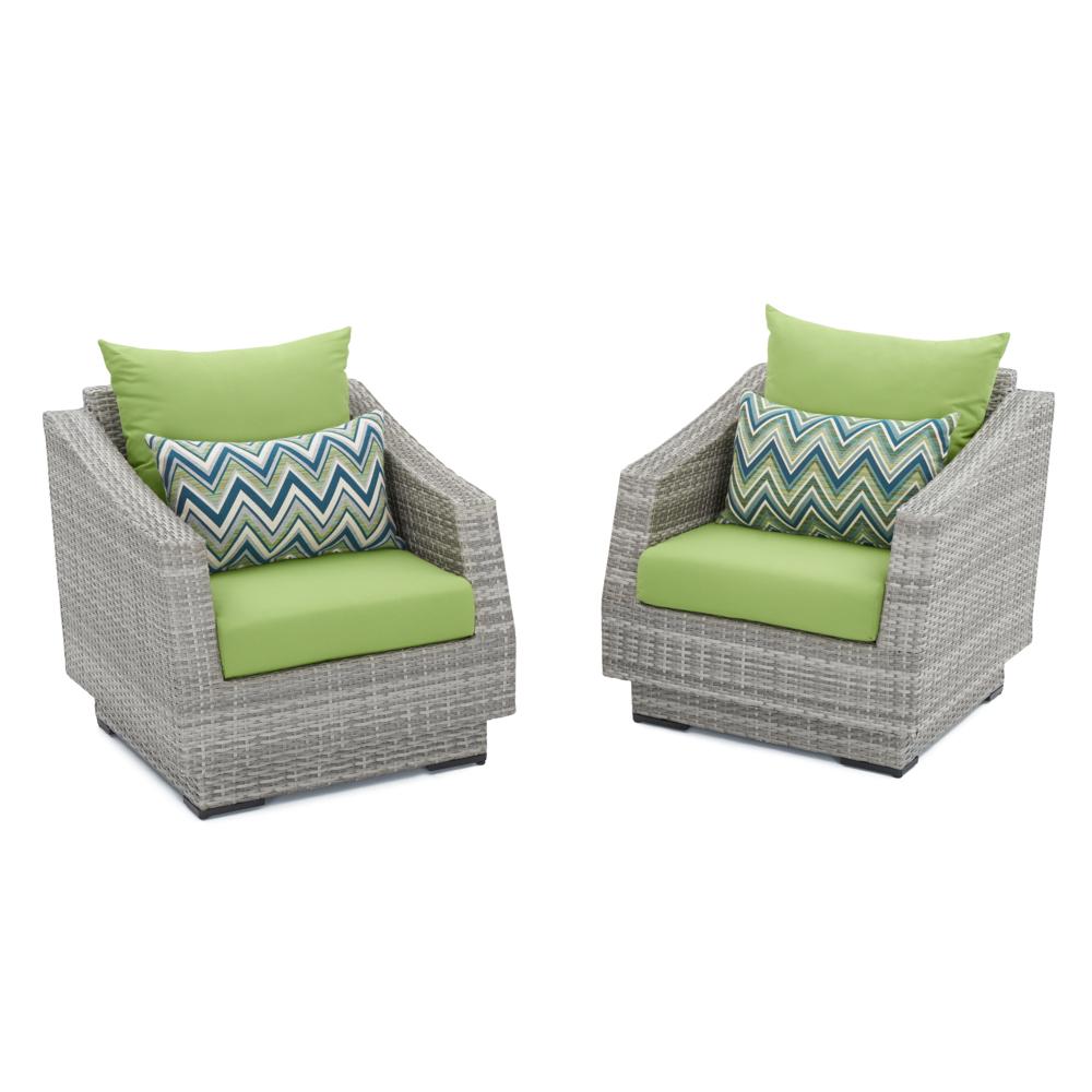 CannesÃ¢Â„Â¢ Set of 2 SunbrellaÃ‚Â® Outdoor Club Chairs - Ginkgo Green