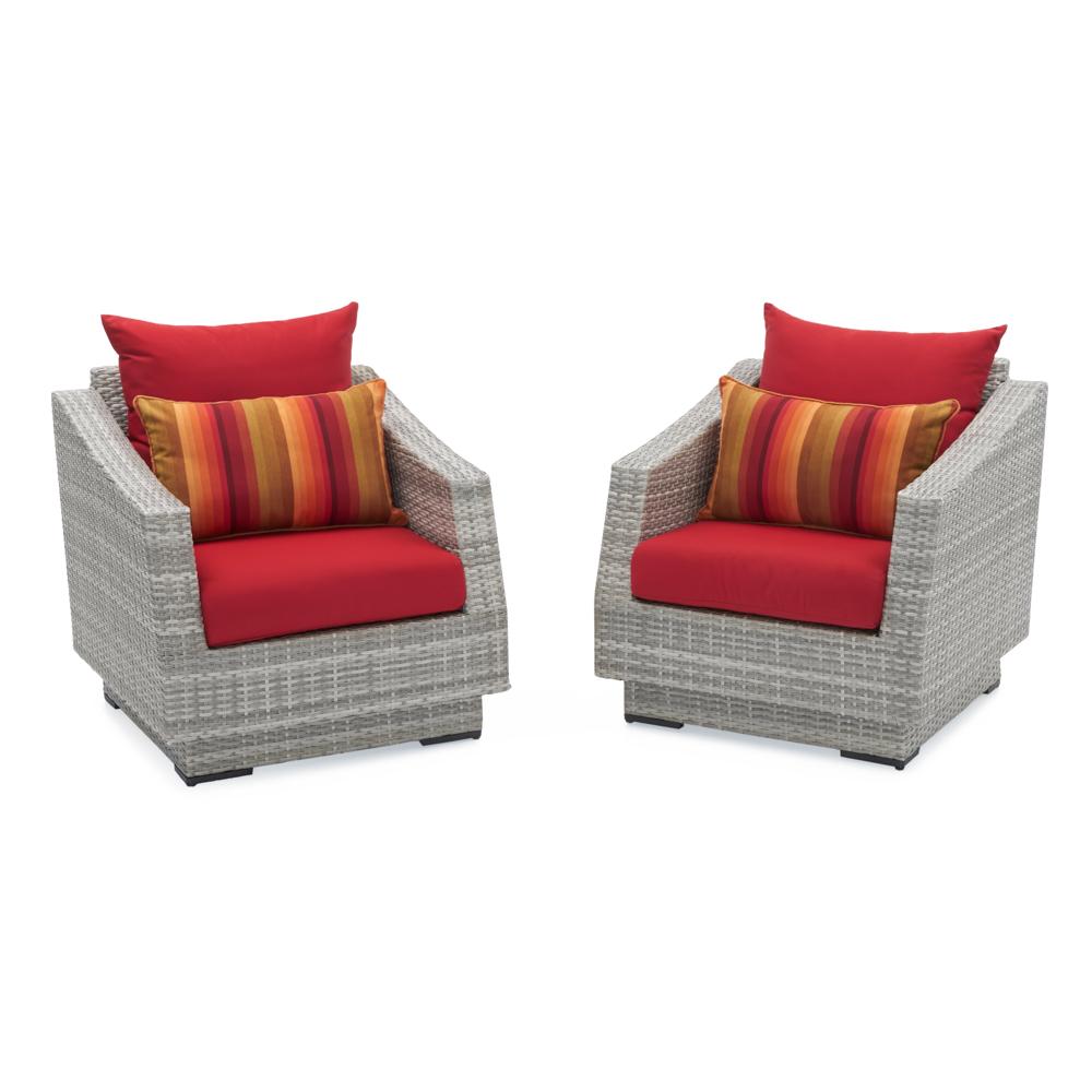 CannesÃ¢Â„Â¢ Club Chairs - Sunset Red