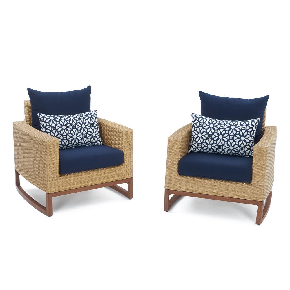 MiliÃ¢Â„Â¢ Set of 2 SunbrellaÃ‚Â® Outdoor Club Chairs - Navy Blue