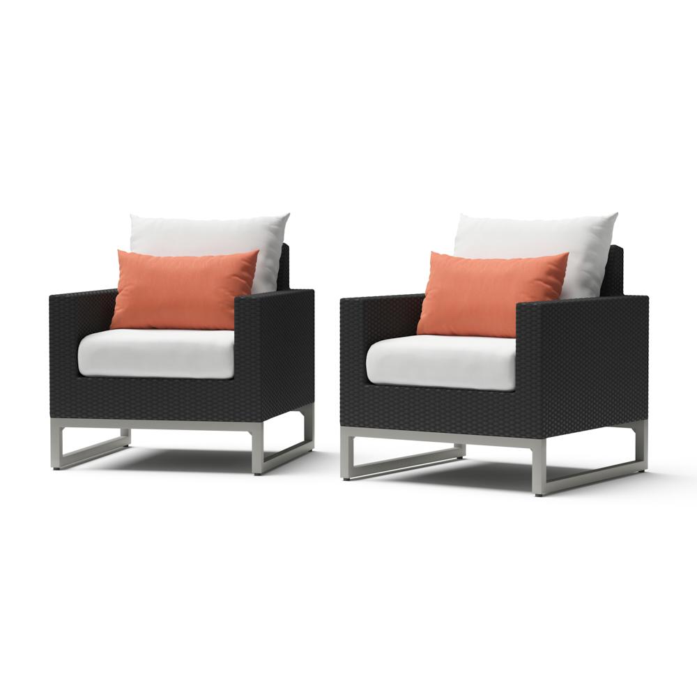 MiloÃ¢Â„Â¢ Espresso Club Chairs - Cast Coral