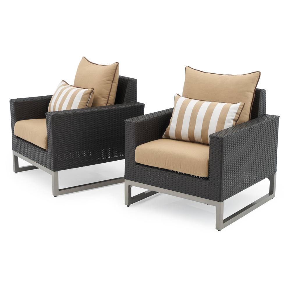 MiloÃ¢Â„Â¢ Espresso Club Chairs - Maxim Beige