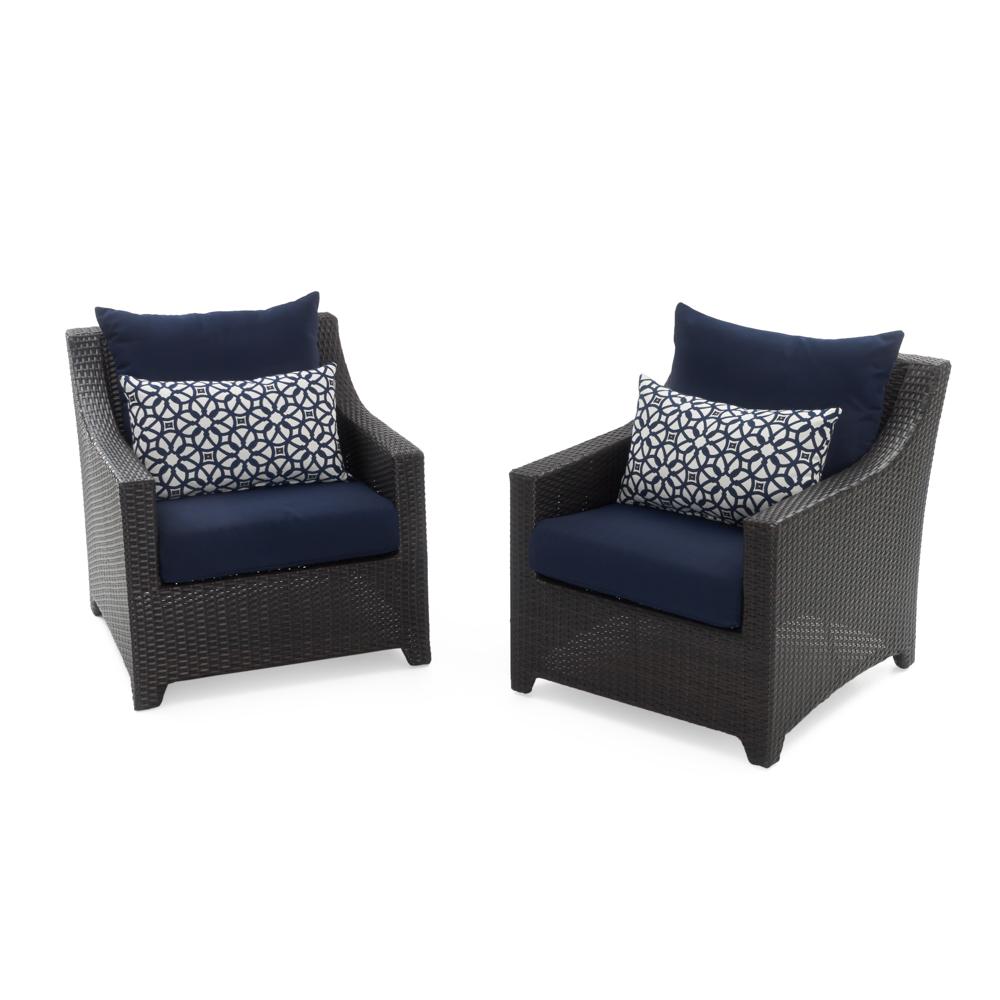 DecoÃ¢Â„Â¢ Set of 2 SunbrellaÃ‚Â® Outdoor Club Chairs - Navy Blue