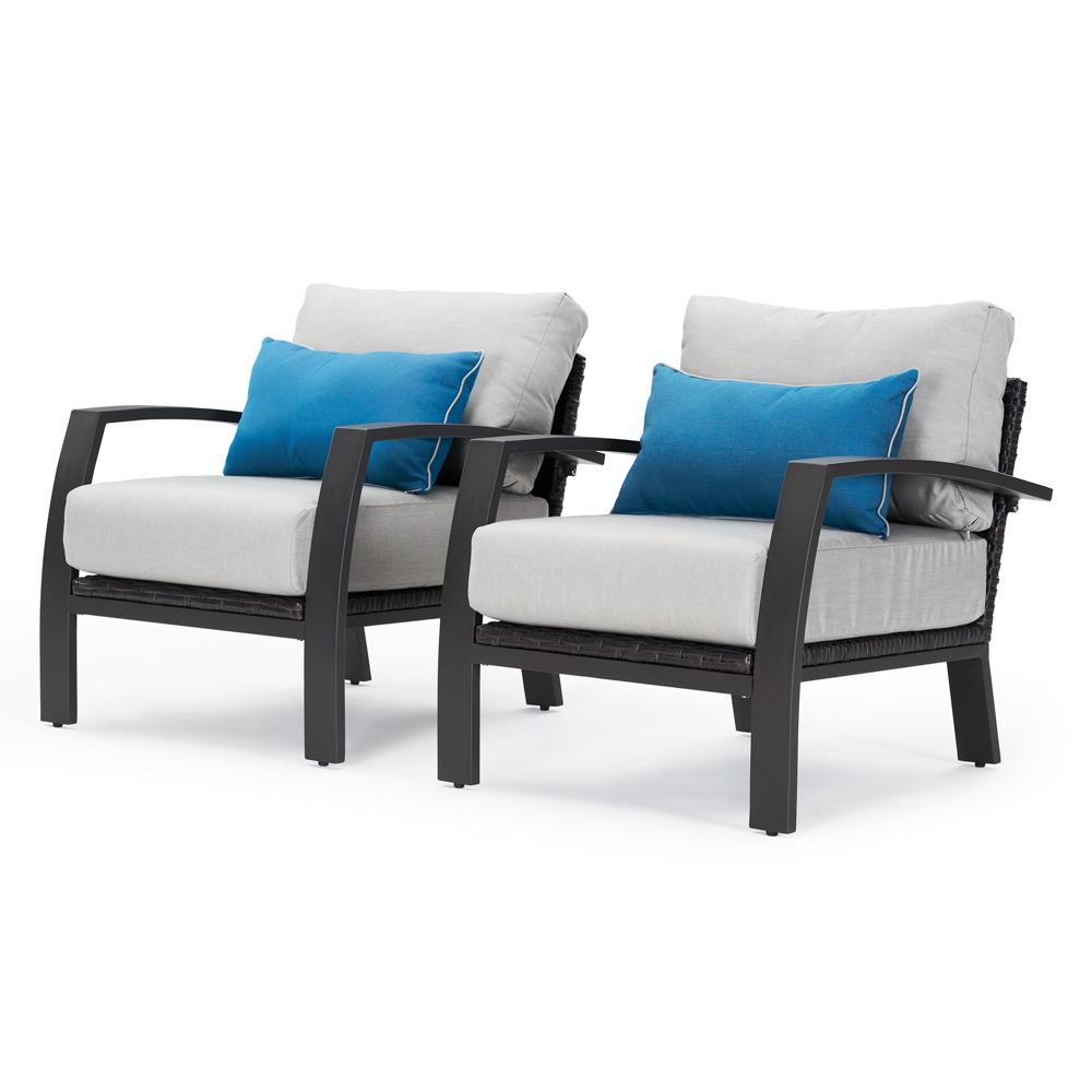 PortofinoÃ‚Â® Repose Set of 2 SunbrellaÃ‚Â® Outdoor Club Chairs - Dove