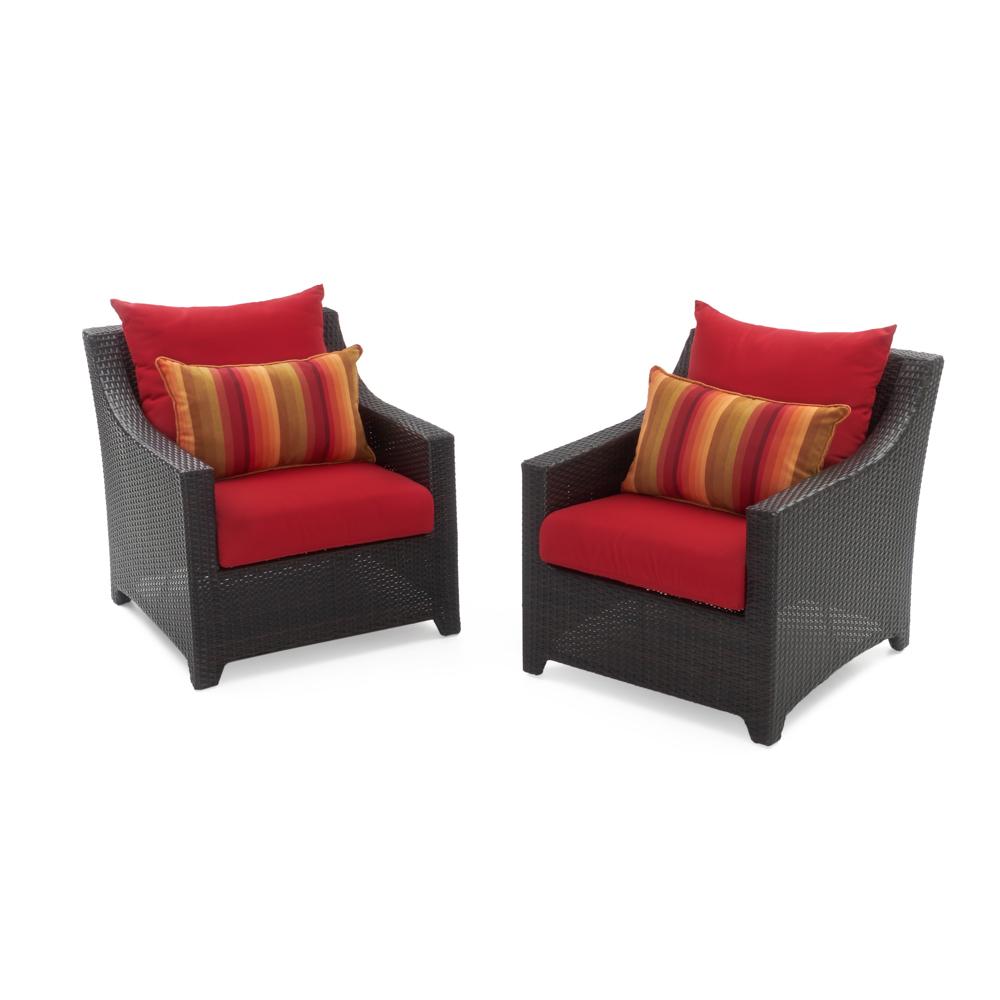 DecoÃ¢Â„Â¢ Set of 2 SunbrellaÃ‚Â® Outdoor Club Chairs - Sunset Red