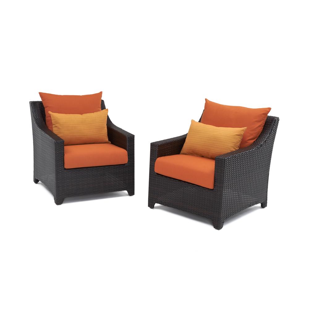 DecoÃ¢Â„Â¢ Set of 2 SunbrellaÃ‚Â® Outdoor Club Chairs - Tikka Orange