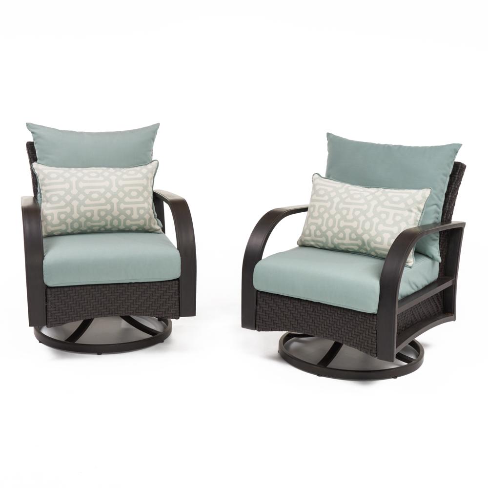 BarceloÃ¢Â„Â¢ Set of 2 SunbrellaÃ‚Â® Outdoor Motion Club Chairs - Spa Blue