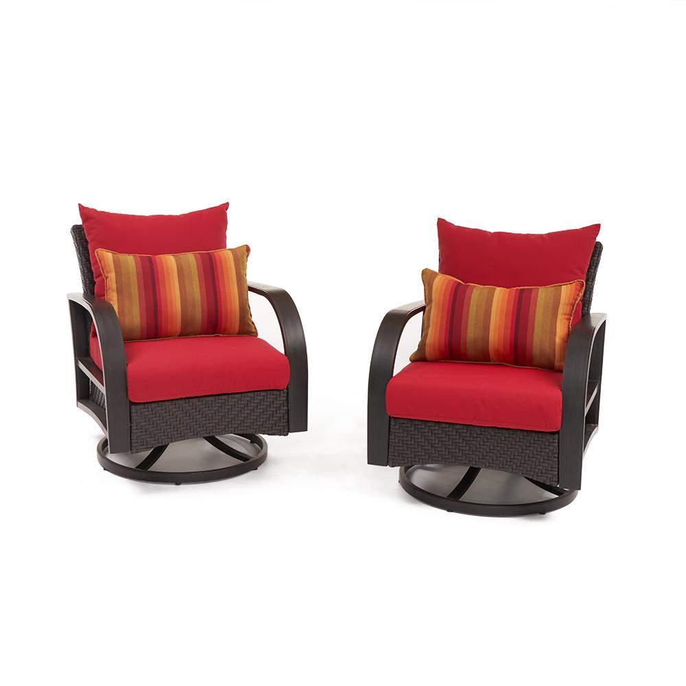 BarceloÃ¢Â„Â¢ Set of 2 SunbrellaÃ‚Â® Outdoor Motion Club Chairs - Sunset Red