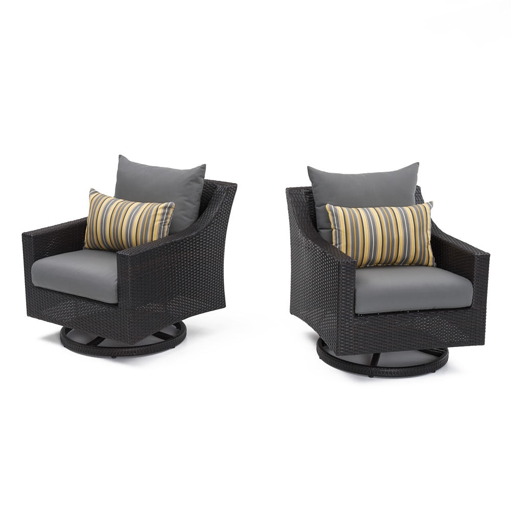 DecoÃ¢Â„Â¢ Set of 2 SunbrellaÃ‚Â® Outdoor Motion Club Chairs - Charcoal Gray