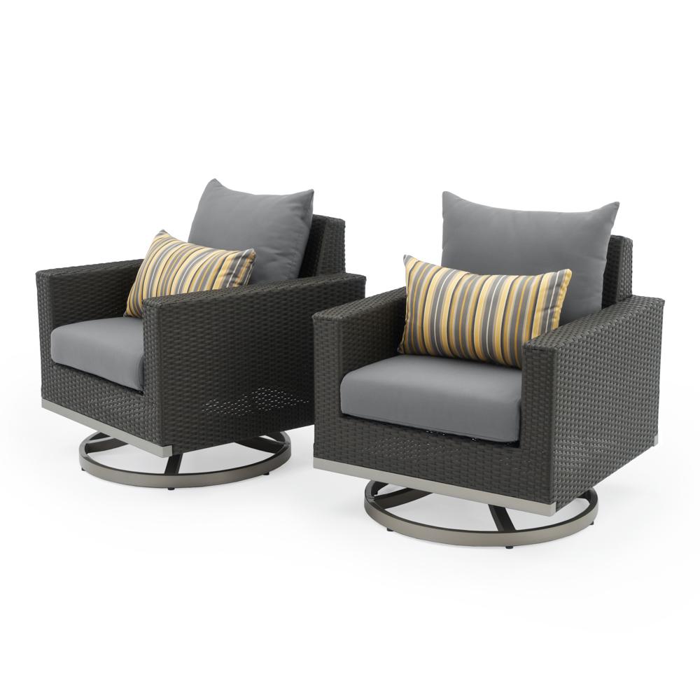 MiloÃ¢Â„Â¢ Espresso Motion Club Chairs - Charcoal Gray