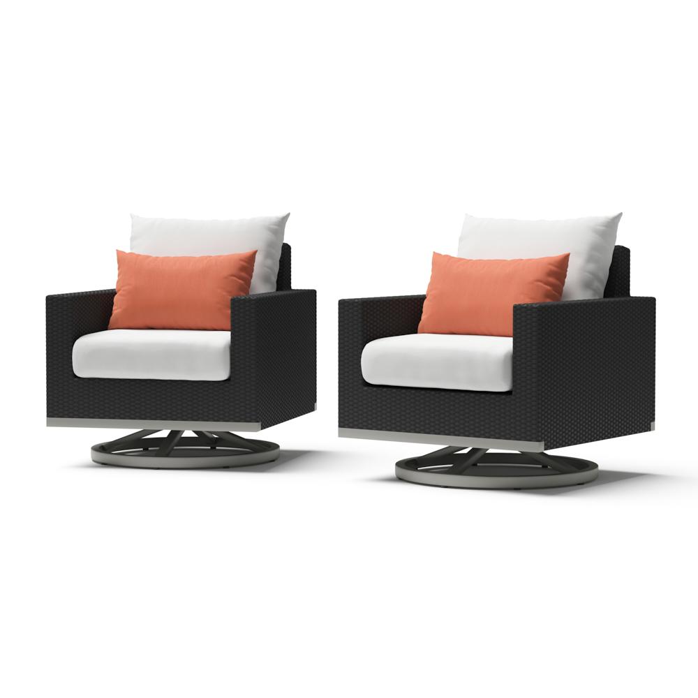 MiloÃ¢Â„Â¢ Espresso Motion Club Chairs - Cast Coral