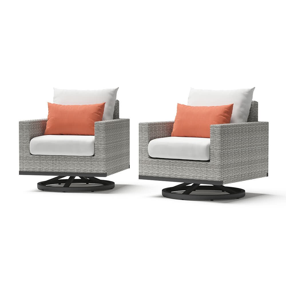 Milo™ Gray Motion Club Chairs - Cast Coral