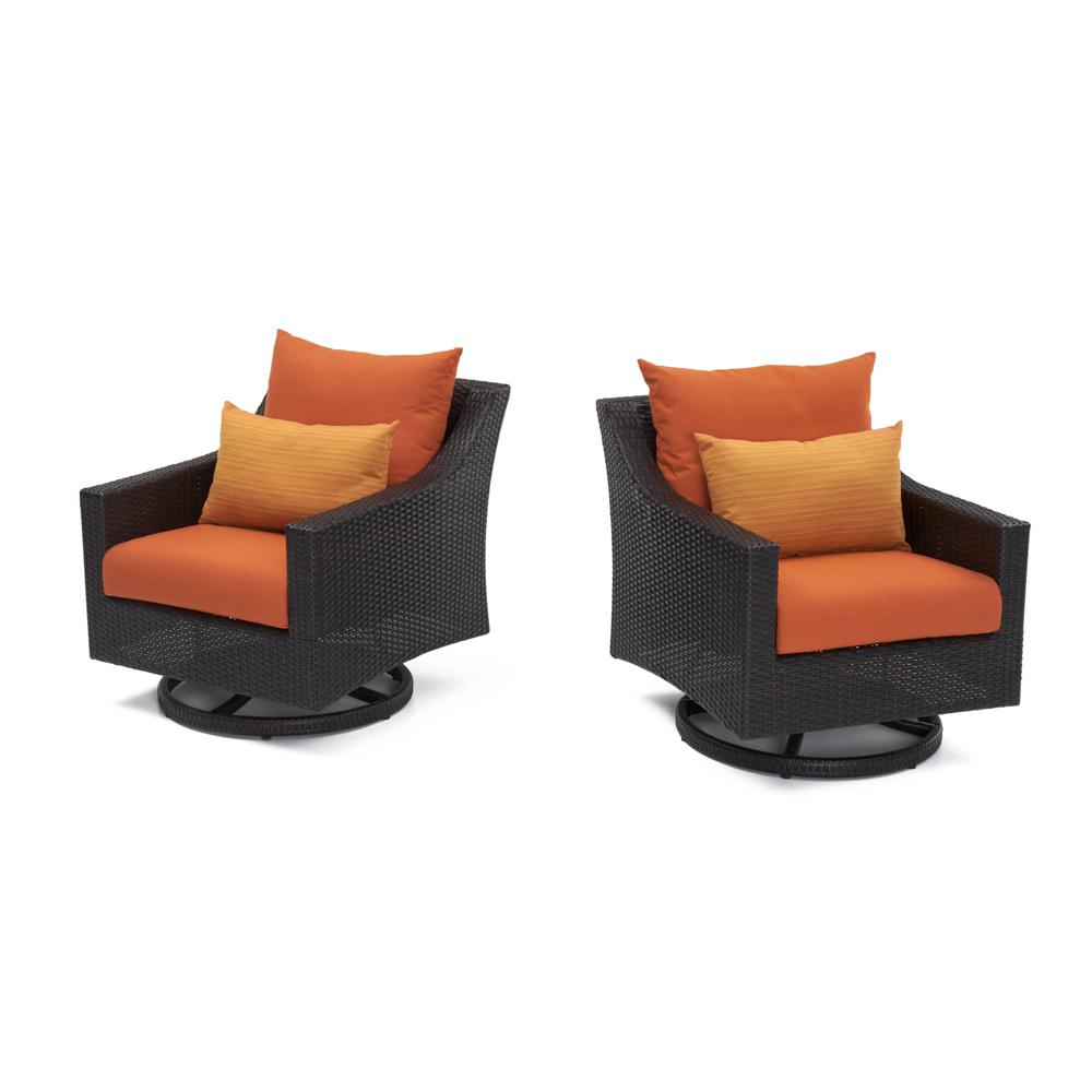 DecoÃ¢Â„Â¢ Set of 2 SunbrellaÃ‚Â® Outdoor Motion Club Chairs - Tikka Orange