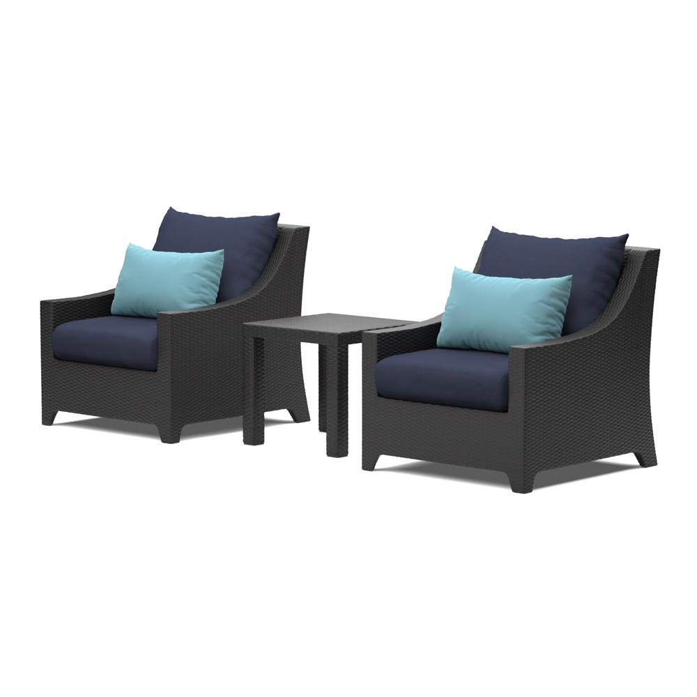 DecoÃ¢Â„Â¢ Club Chairs and Side Table - Blue