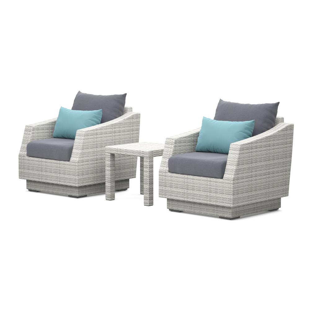 CannesÃ¢Â„Â¢ Club Chairs & Side Table - Gray