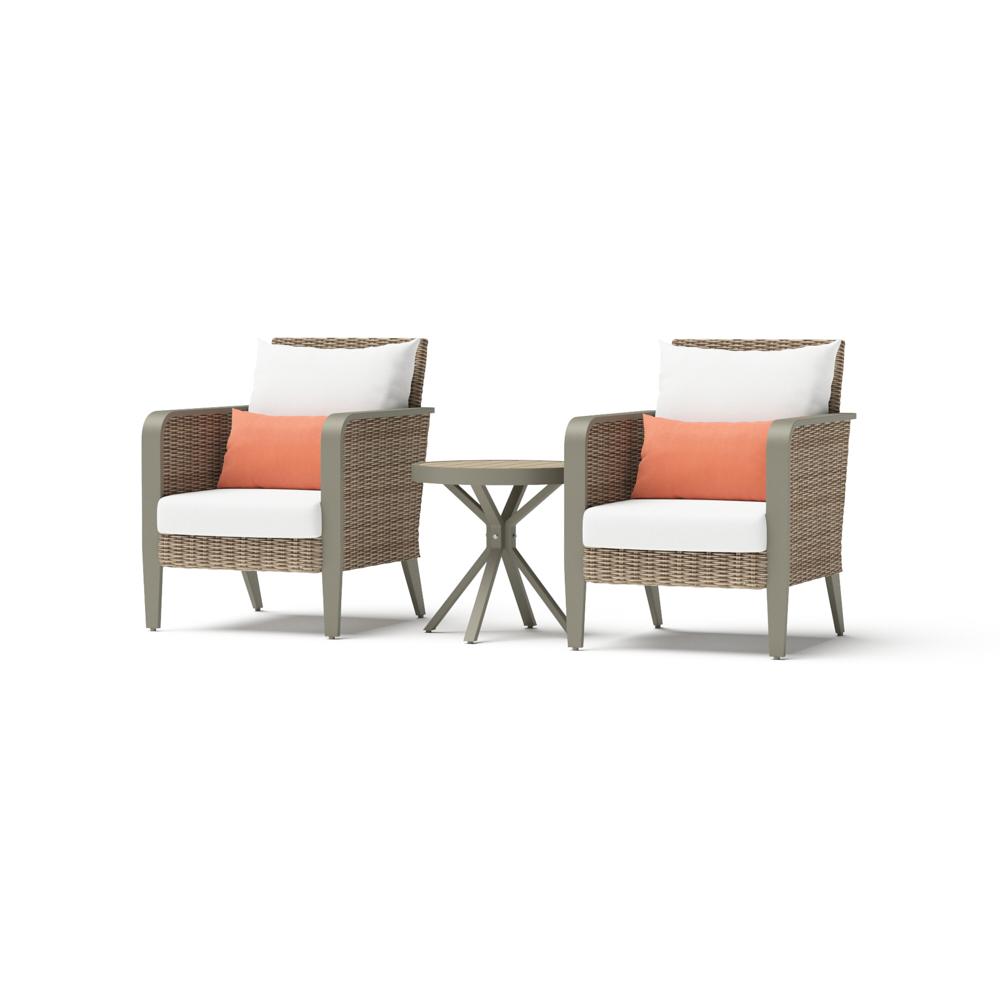 Grantina™ Club Chairs and Side Table - Cast Coral