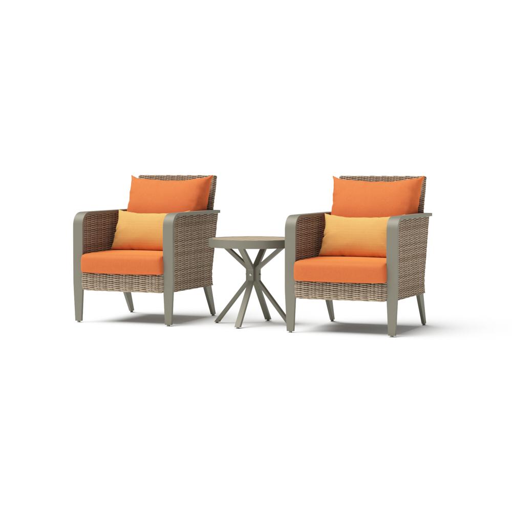 Grantina™ Club Chairs and Side Table - Tikka Orange