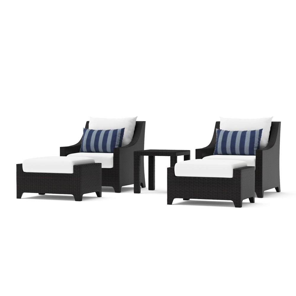 DecoÃ¢Â„Â¢ 5 Piece Club Chair & Ottoman Set - Centered Ink