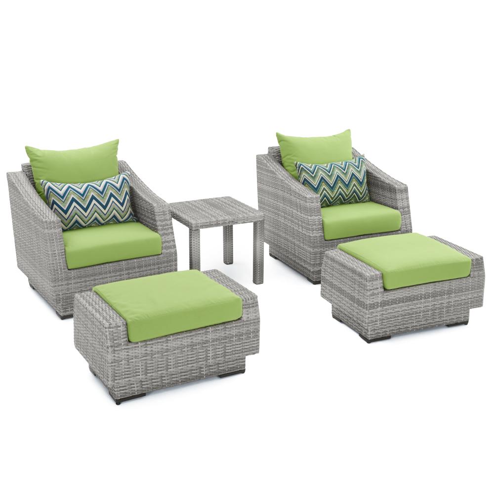 CannesÃ¢Â„Â¢ 5 Piece Club Chair and Ottoman Set - Ginkgo Green