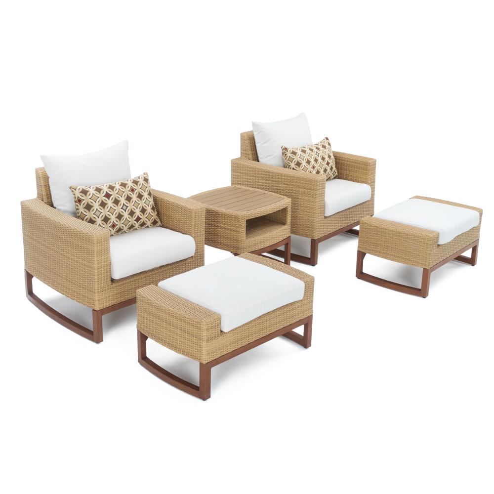 MiliÃ¢Â„Â¢ 5 Piece Club Chair & Ottoman Set - Moroccan Cream