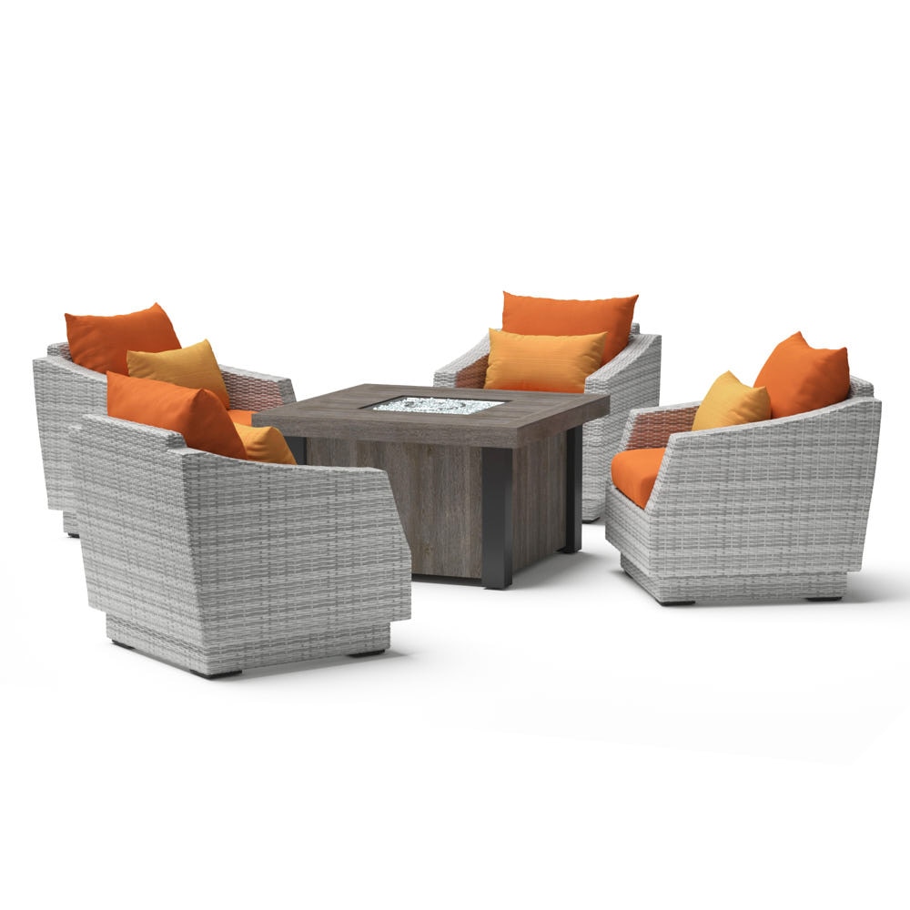 CannesÃ¢Â„Â¢ 5 Piece Fire Chat Set - Tikka Orange