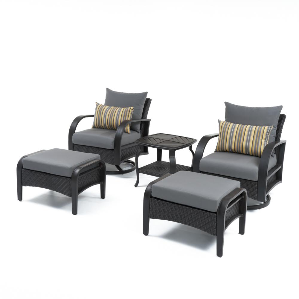 BarceloÃ¢Â„Â¢ 5 Piece SunbrellaÃ‚Â® Outdoor Motion Club Seating Set - Charcoal Gray