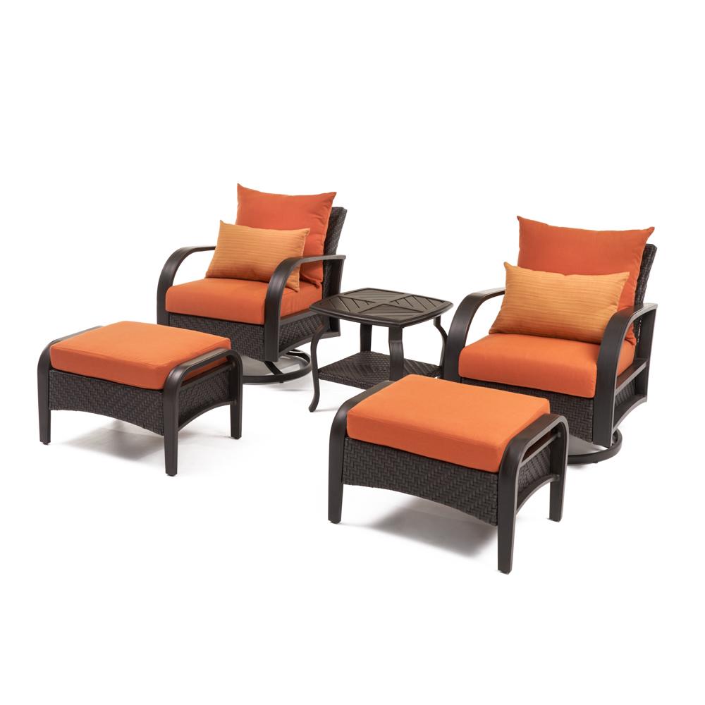 BarceloÃ¢Â„Â¢ 5 Piece Motion Club & Ottoman Set - Tikka Orange